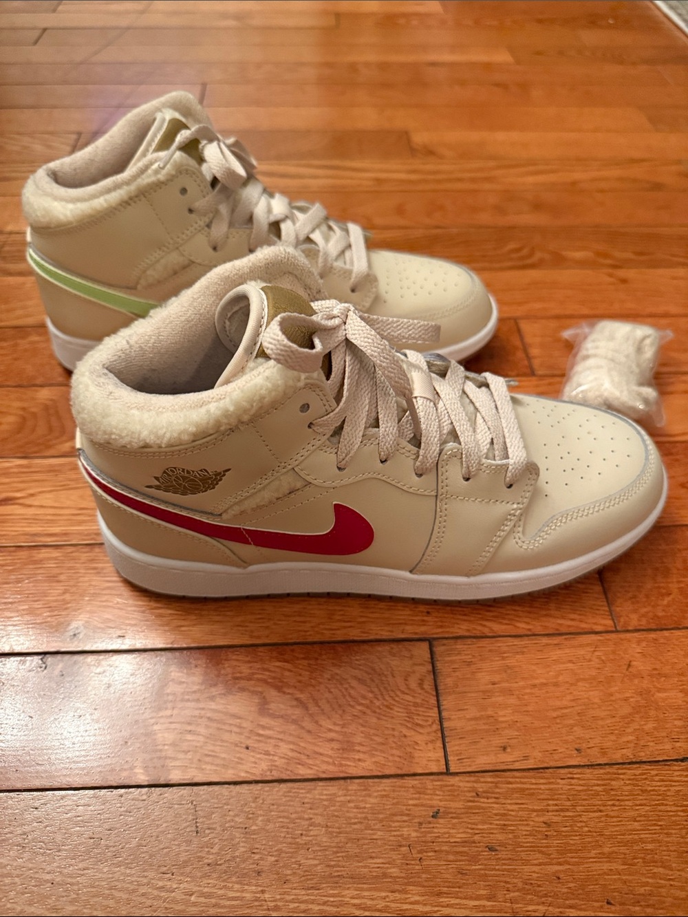 Air Jordan 1 Mid High Top Fleece Sneakers